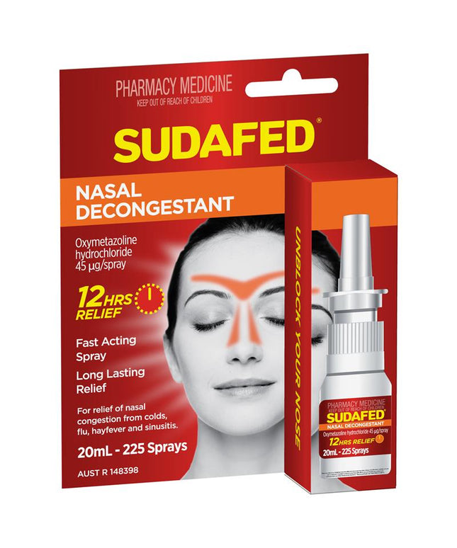 Sudafed Nasal Decongestant Spray 20mL