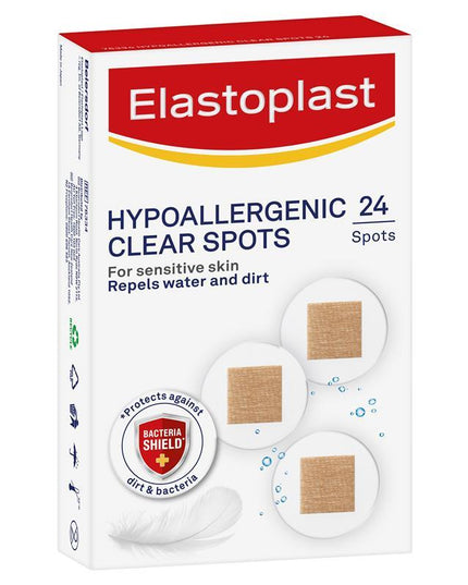 Elastoplast 76334 Sensitive Transparent Hypoallergenic Spot 24 Strips