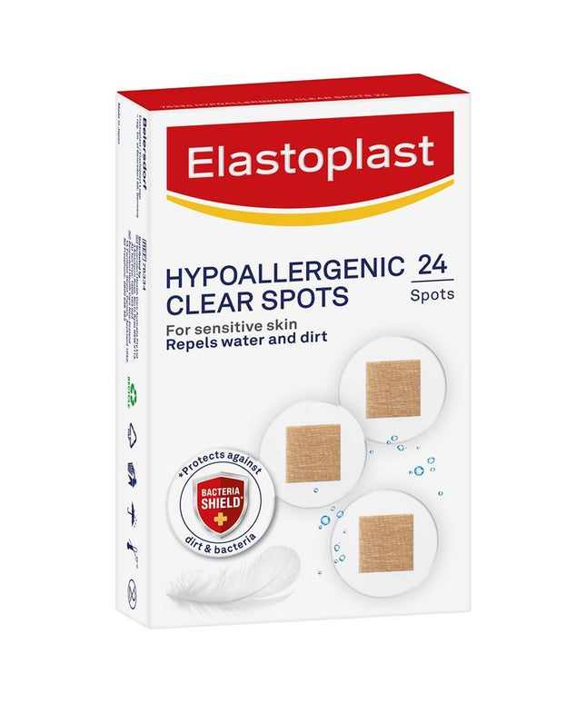 Elastoplast 76334 Sensitive Transparent Hypoallergenic Spot 24 Strips