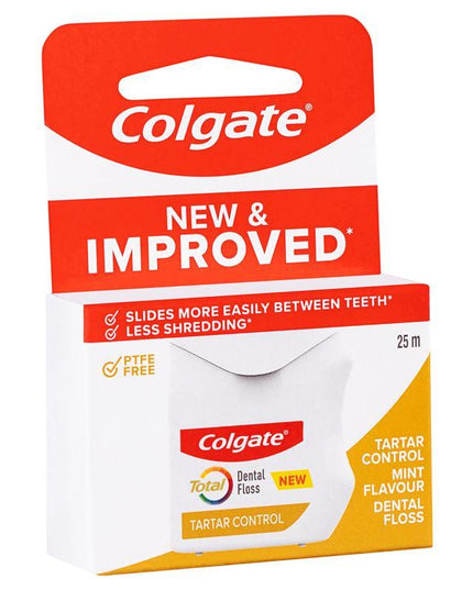 Colgate Total Tartar Control Durable Oral Care Dental Floss 25m