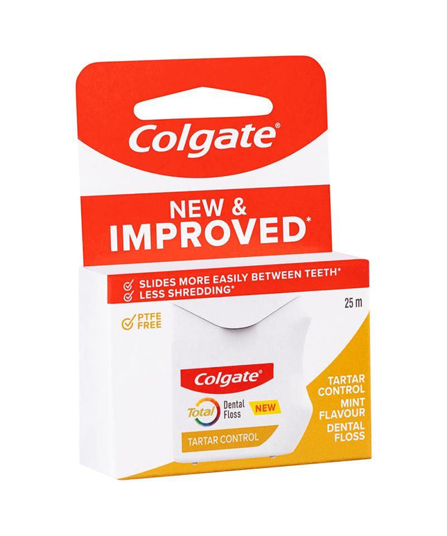 Colgate Total Tartar Control Durable Oral Care Dental Floss 25m