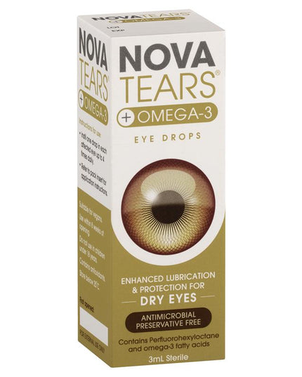 Nova Tears + Omega3 Preservative Free Lubricating Eye Drops 3ml
