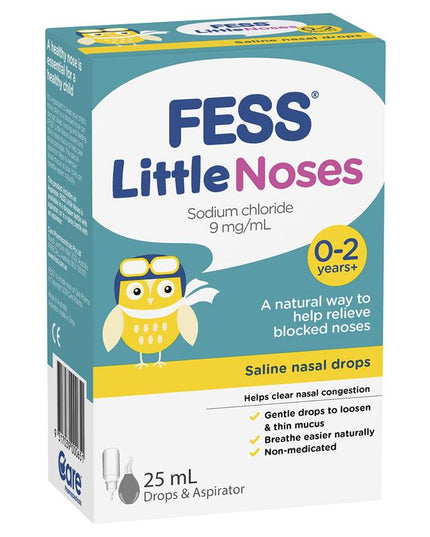 Fess Little Noses Saline Nose Drops +Aspirator 25ml