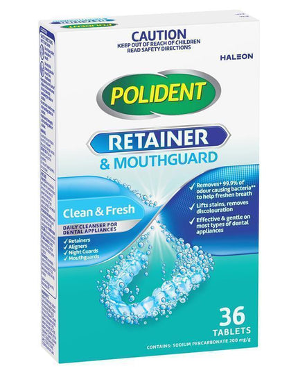 Polident Retainer and Mouthguard Cleanser 36 Tablets