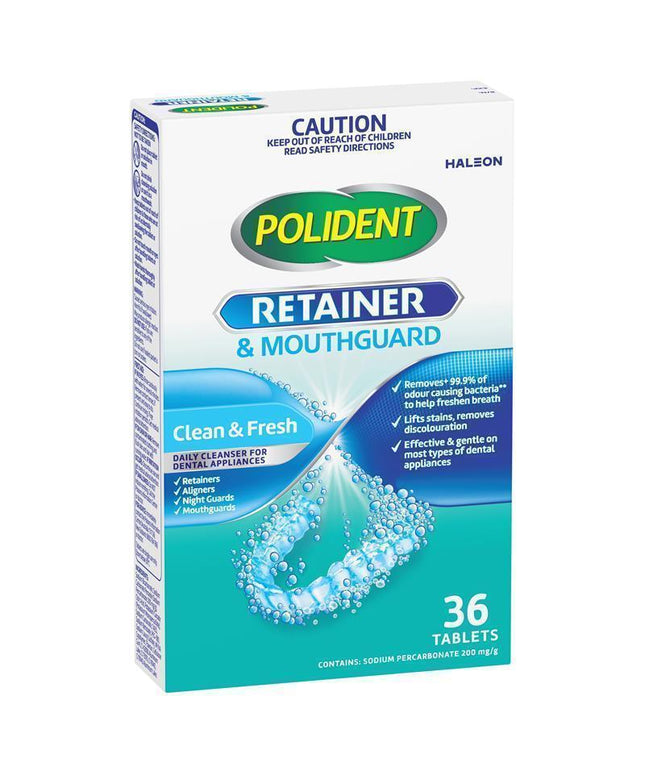 Polident Retainer and Mouthguard Cleanser 36 Tablets