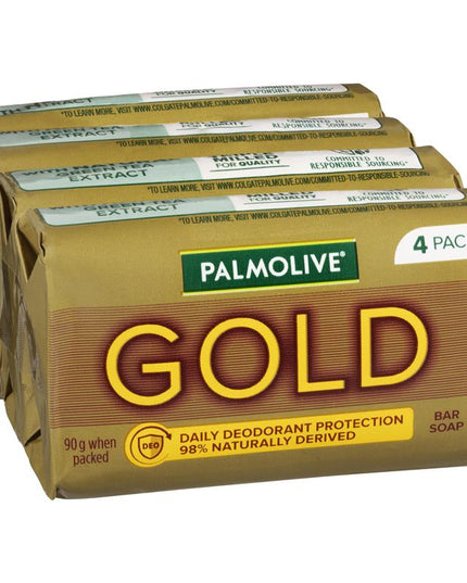 Palmolive Soap Bar Gold 90g 4 Pack