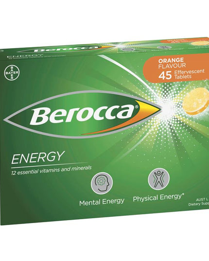 Berocca Energy Orange 45 Effervescent Tablets