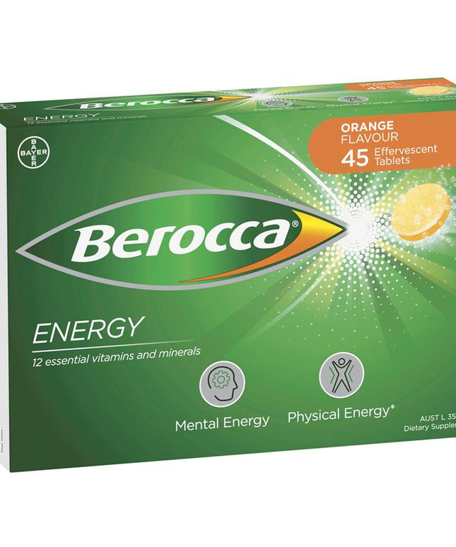 Berocca Energy Orange 45 Effervescent Tablets