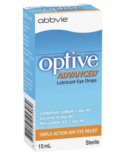 Optive Advanced Lubricant Eye Drops 15ml