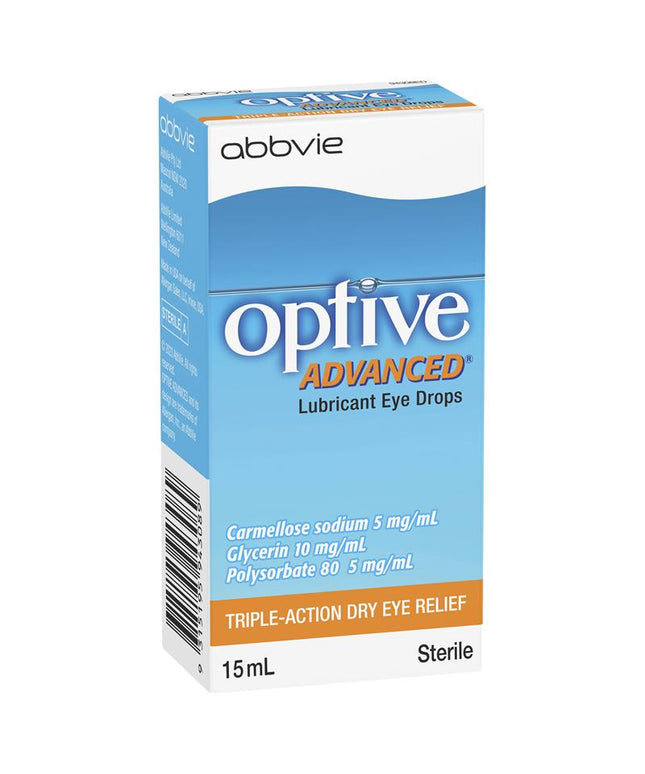 Optive Advanced Lubricant Eye Drops 15ml
