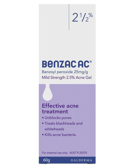Benzac AC Gel 2.5% 60g