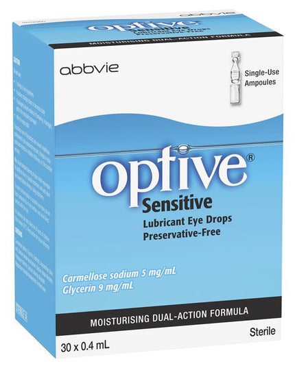 Optive Sensitive Eye Drops 30 x 0.4ml