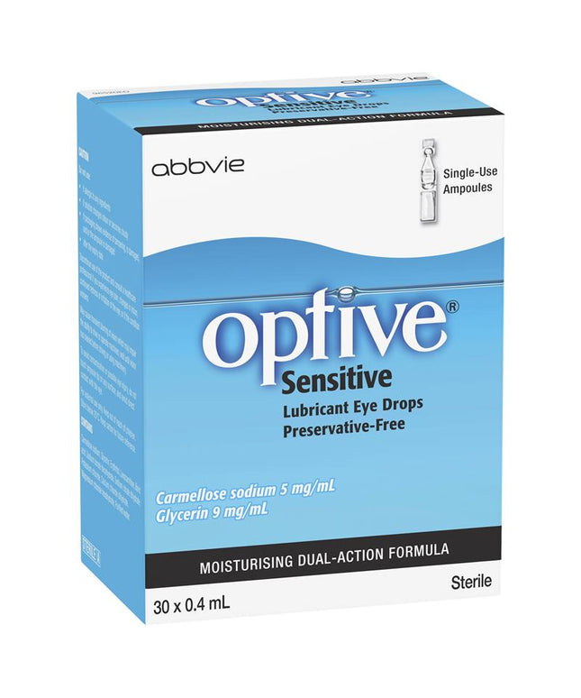 Optive Sensitive Eye Drops 30 x 0.4ml