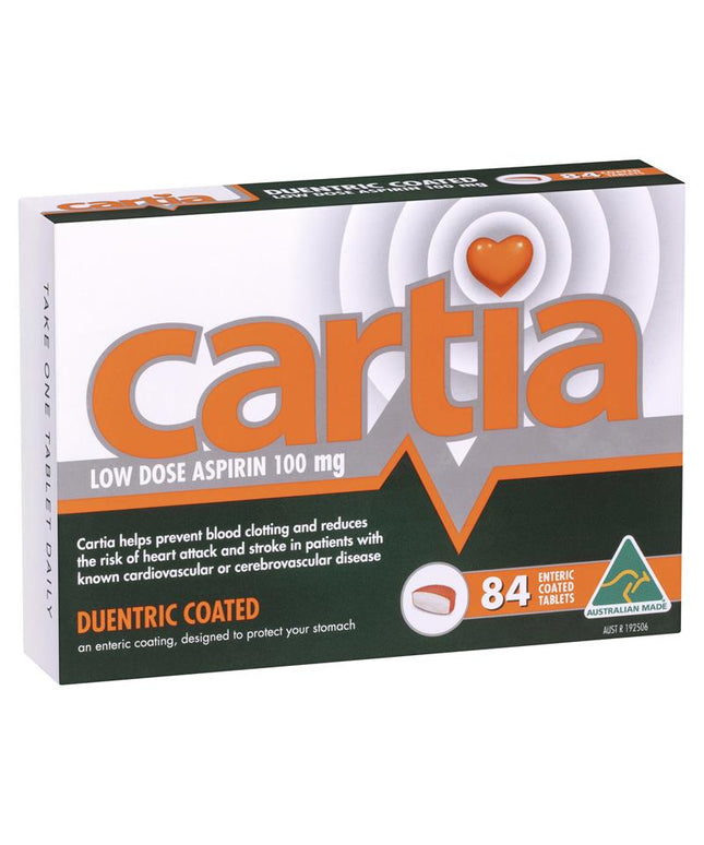 Cartia 100mg Tablets 84