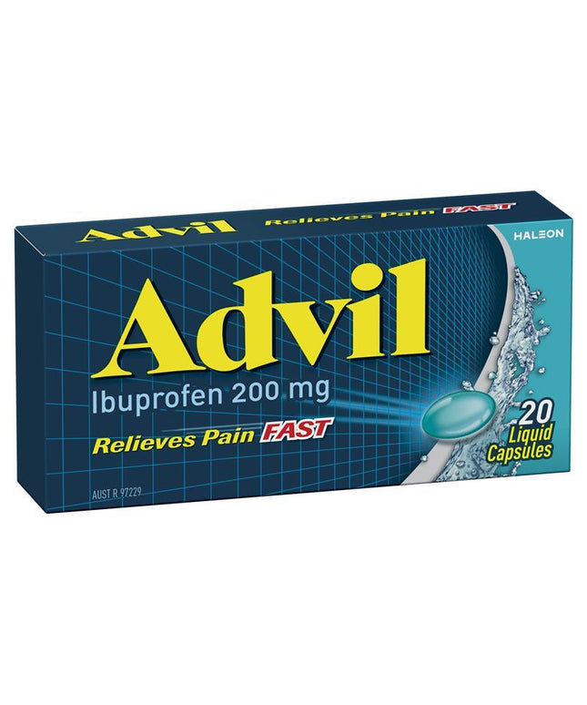 Advil Ibuprofen Pain Relief 20 Liquid Capsules