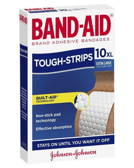 Band-Aid Tough Strips Extra Large Fabric Strips 10 Pack