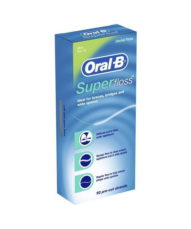 Oral B Superfloss Dental Floss Pre-Cut Strands 50 pack