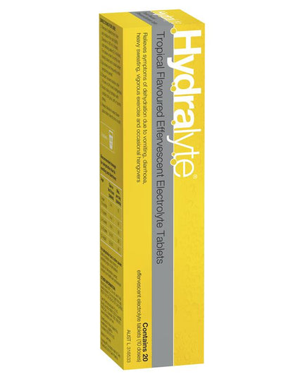 Hydralyte Electrolyte Effervescent Tropical 20 Tablets
