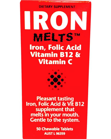 Iron Melts 50 Chewable Tablets