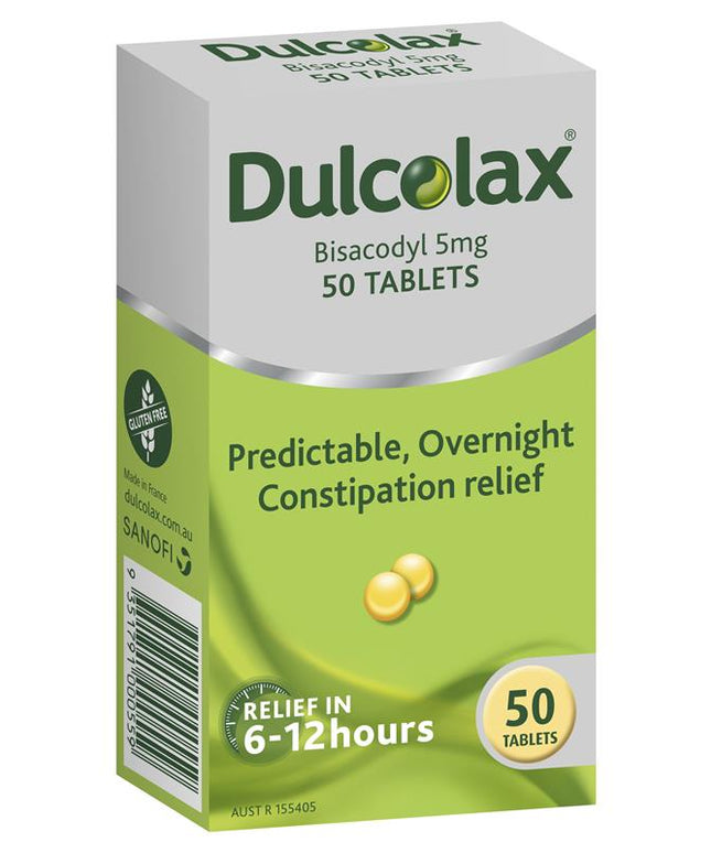 Dulcolax Laxatives 5mg Tablets for Constipation Relief 50 Pack