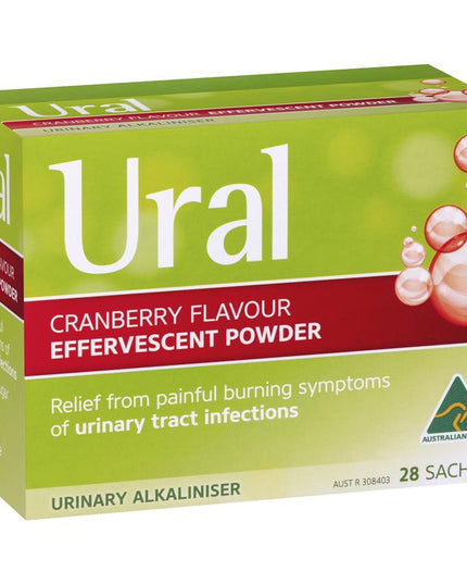 Ural Effervescent Powder Cranberry 28 Sachets