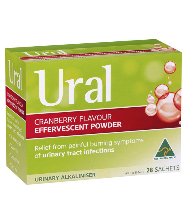 Ural Effervescent Powder Cranberry 28 Sachets