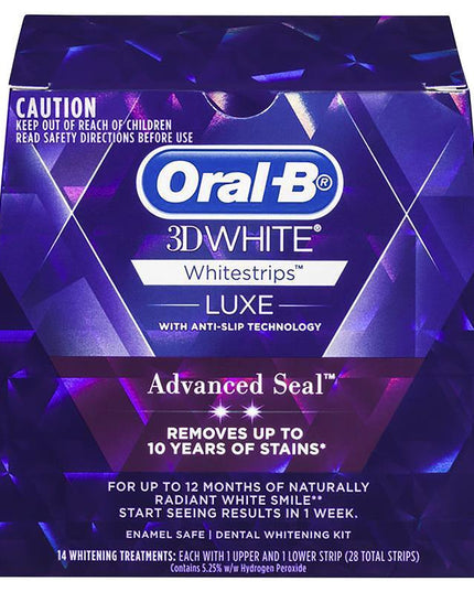 Oral B 3D White Luxe Advanced Seal 14 Teeth Whitening Treatments