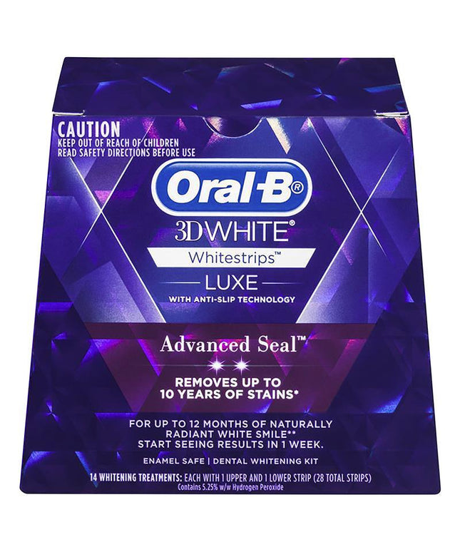 Oral B 3D White Luxe Advanced Seal 14 Teeth Whitening Treatments