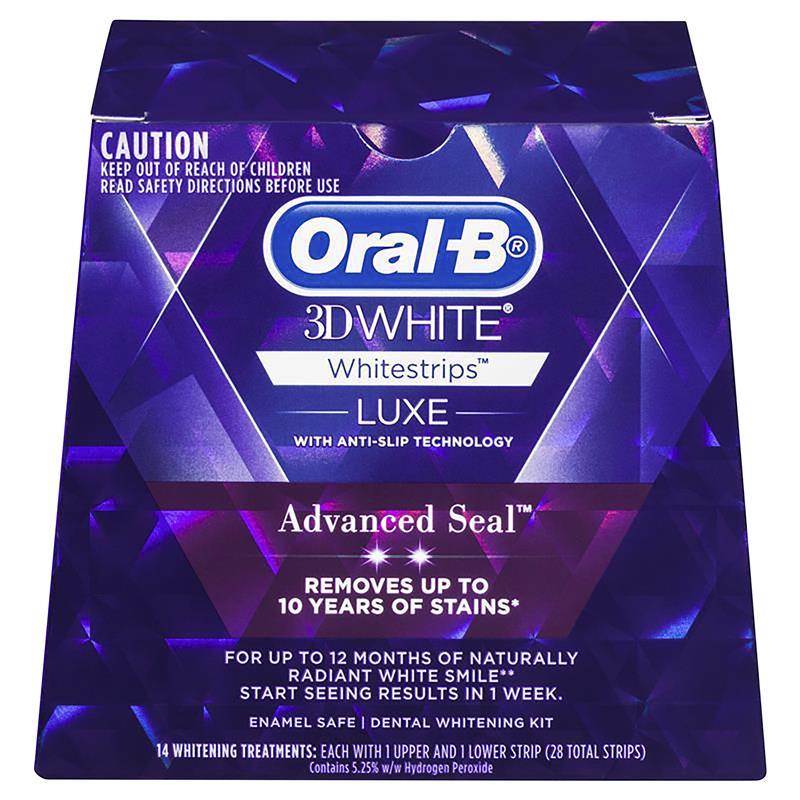 Oral B 3D White Luxe Advanced Seal 14 Teeth Whitening Treatments