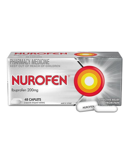 Nurofen Pain and Inflammation Relief Caplets 200mg Ibuprofen 48 pack