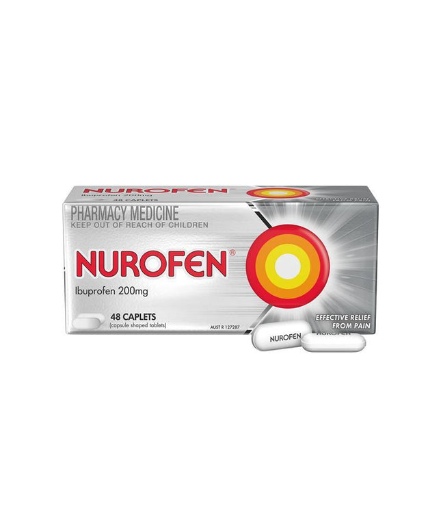 Nurofen Pain and Inflammation Relief Caplets 200mg Ibuprofen 48 pack
