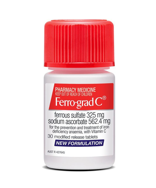 Ferro-Grad C Iron & Vitamin C 30 Tablets NEW