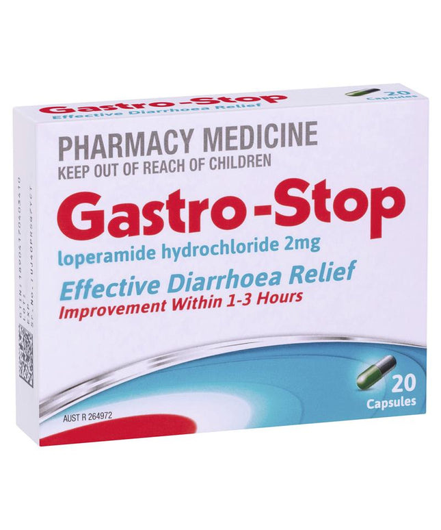 GastroStop Loperamide 2mg 20 Capsules