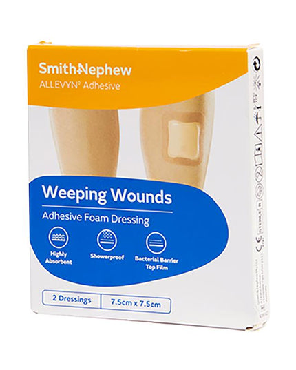 Allevyn Adhesive Foam Dressing 7.5cm x 7.5cm 2 Pack