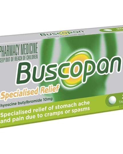 Buscopan Stomach Cramps Pain Relief 10mg Tablets 20 Pack