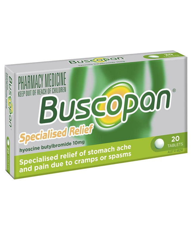 Buscopan Stomach Cramps Pain Relief 10mg Tablets 20 Pack