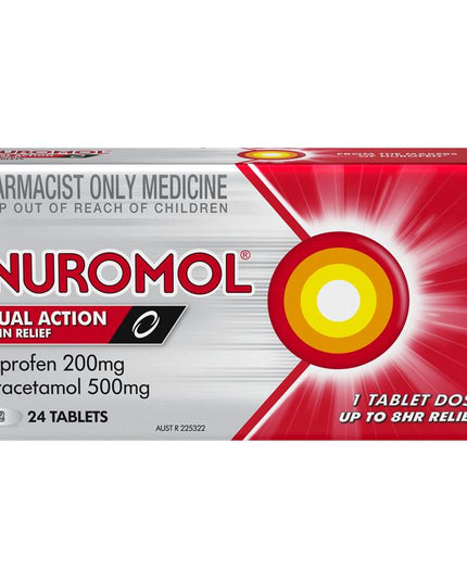 Nuromol Strong Pain Relief 200mg/500mg Tablets 24 - Ibuprofen + Paracetamol (S3)