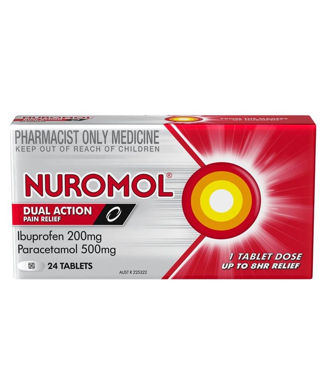 Nuromol Strong Pain Relief 200mg/500mg Tablets 24 - Ibuprofen + Paracetamol (S3)