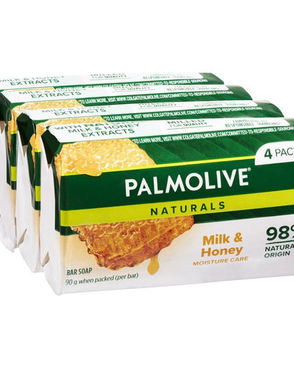 Palmolive Naturals Replenishing Bar Soap Milk & Honey 4 x 90g