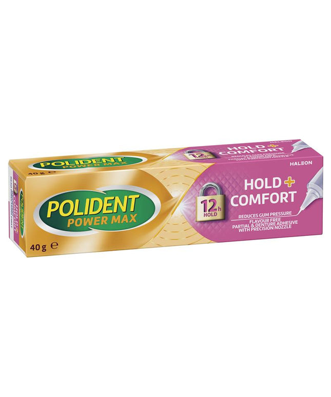 Polident Max Hold + Comfort Adhesive Cream 40g