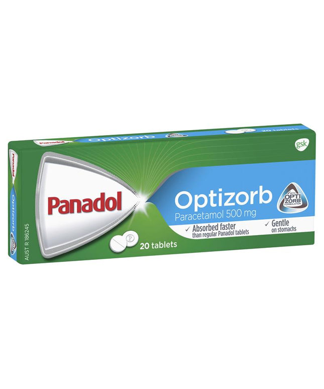 Panadol with Optizorb Paracetamol Pain Relief Tablets 500mg 50