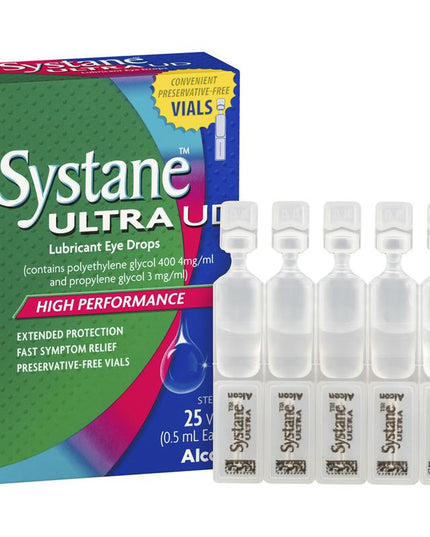 Systane Ultra Lubricant Eye Drops Preservative Free Unit Dose 25 x 0.5ml Vials