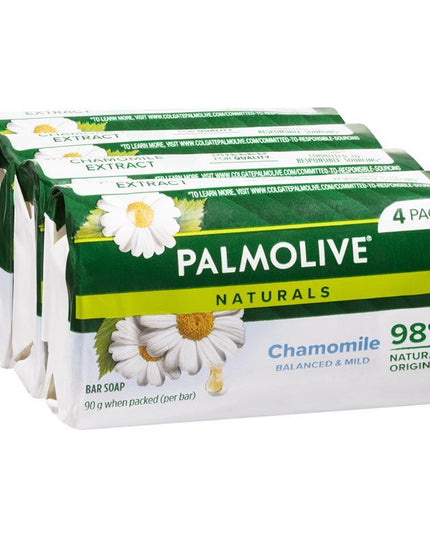 Palmolive Naturals Balanced & Mild Bar Soap Chamomile Extracts 4 x 90g