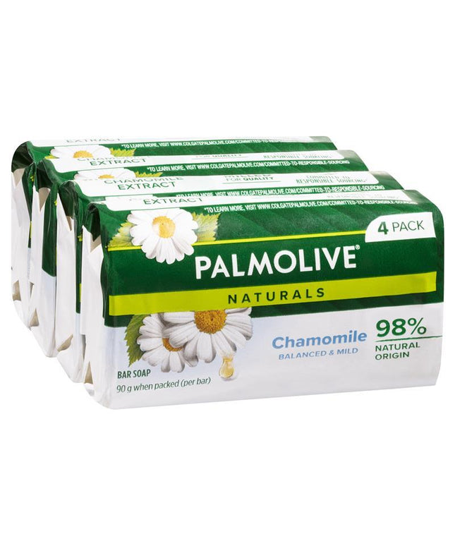 Palmolive Naturals Balanced & Mild Bar Soap Chamomile Extracts 4 x 90g