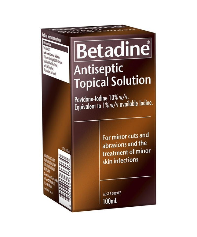 Betadine Antiseptic Topical Solution Liquid 100mL