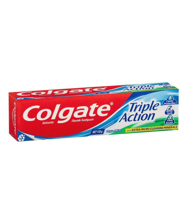 Colgate Toothpaste Triple Action Cavity Protection Fluoride Original Mint 110g