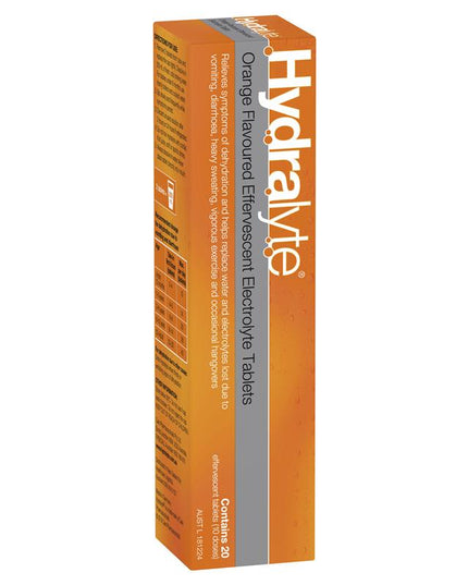 Hydralyte Electrolyte Effervescent Orange 20 Tablets