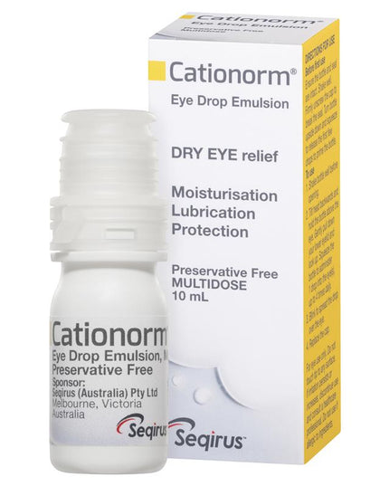 Cationorm Preservative Free Eye Drops 10ml