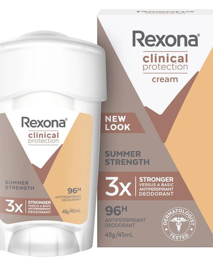 Rexona for Women Clinical Protection Antiperspirant Deodorant Summer Strength 45ml