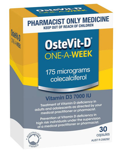 OsteVit-D Vitamin D3 7000IU 1-A-Week 30 Capsules